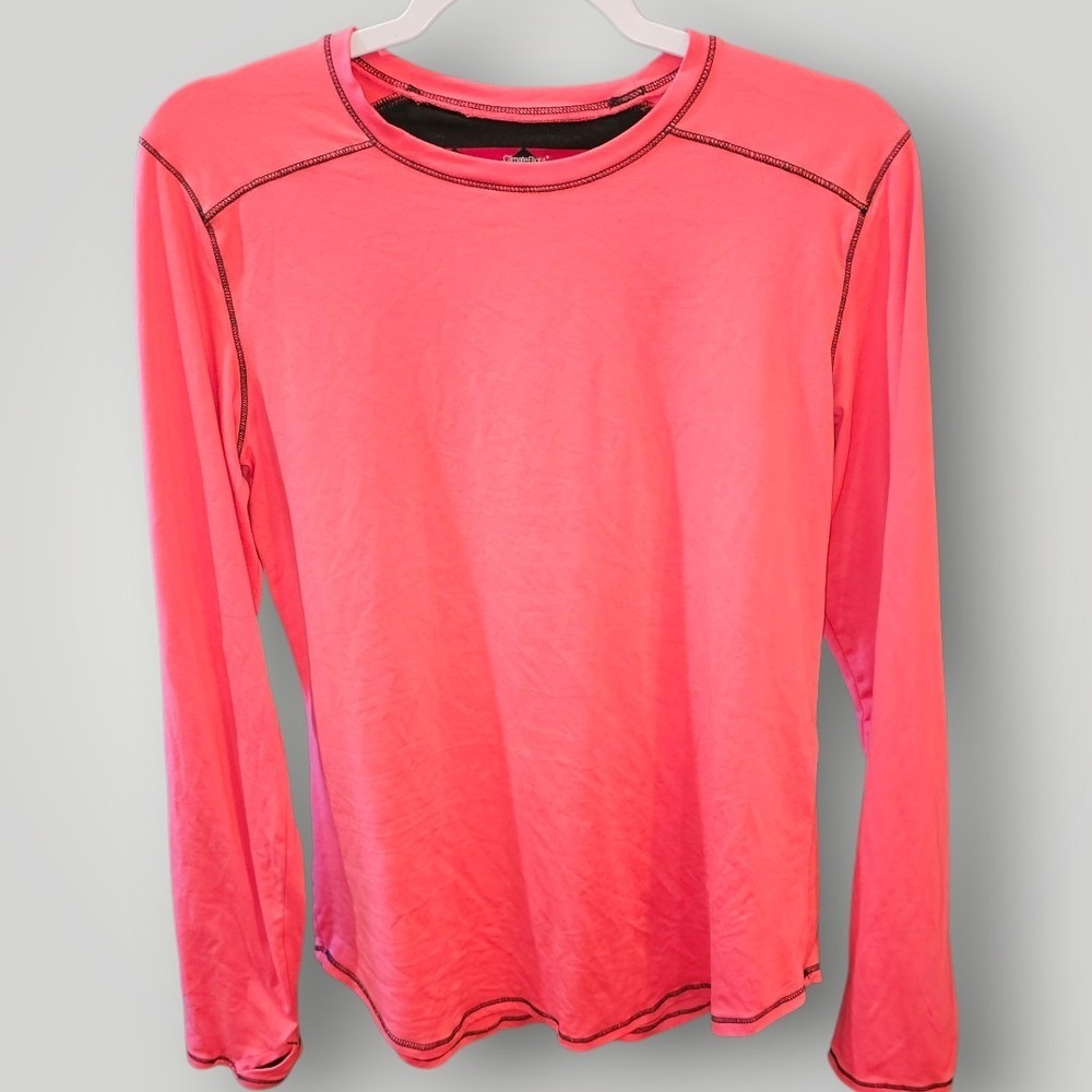 Thumb Holster Sleeves "Cherry Red' Jersey‎ Knit Athletic Shirt Women's